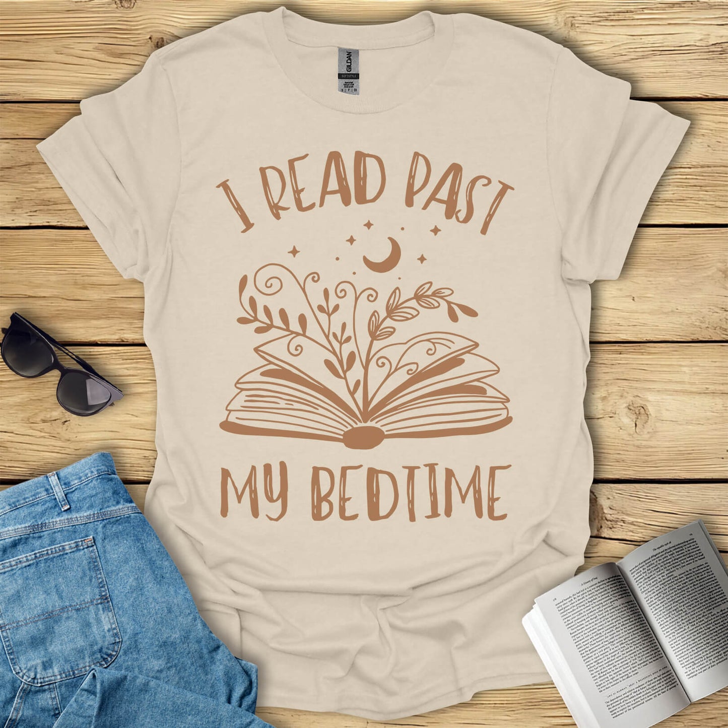 I Read Past My Bedtime Books T-Shirt