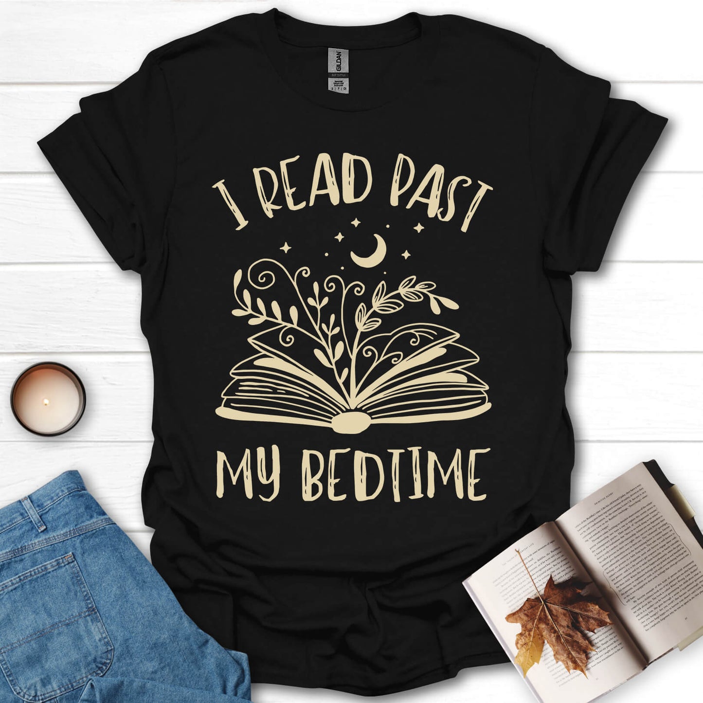 I Read Past My Bedtime Books T-Shirt