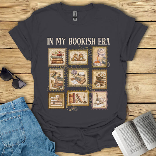 In My Bookish Era Retro Stamp Reading T-Shirt