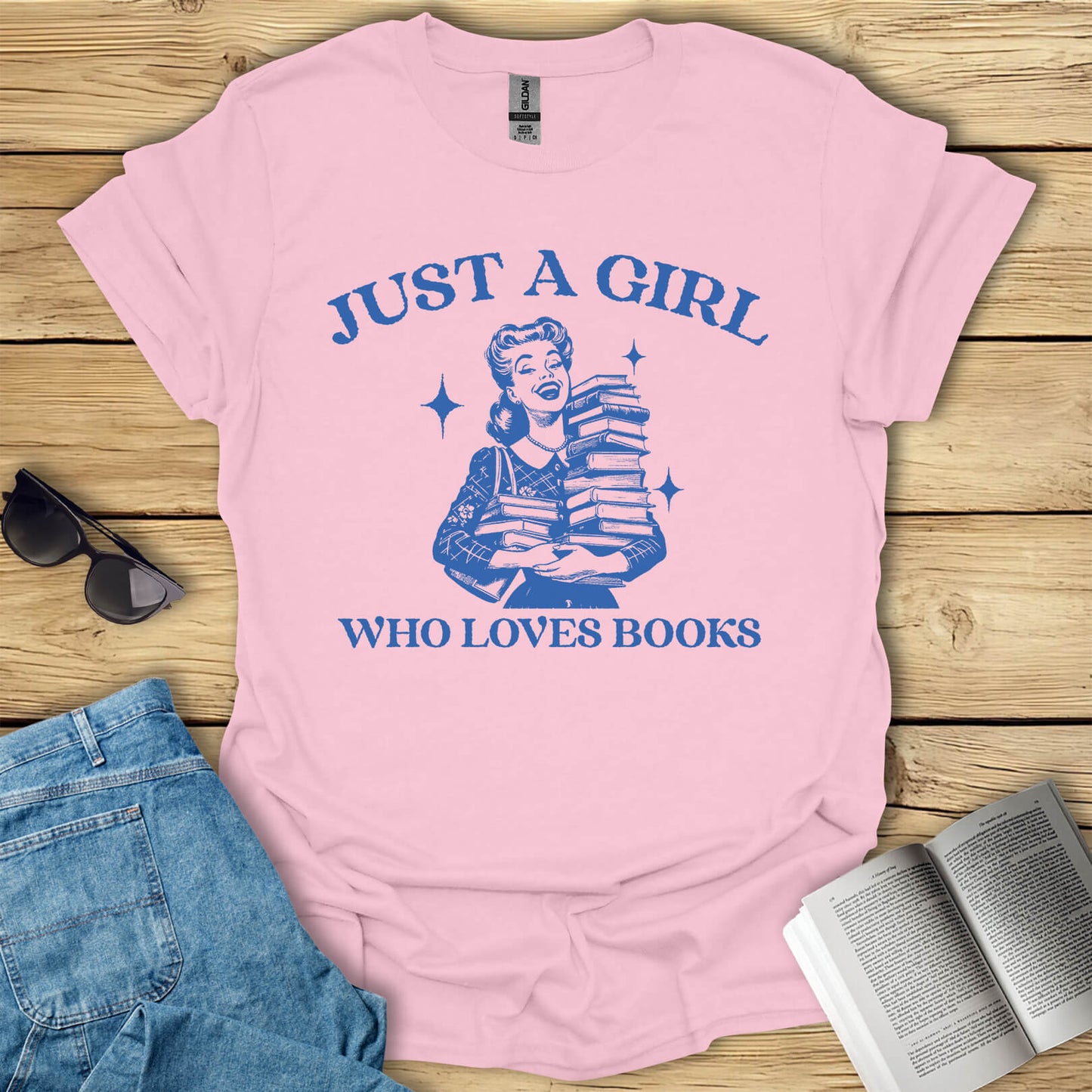 Just A Girl Who Loves Books T-Shirt