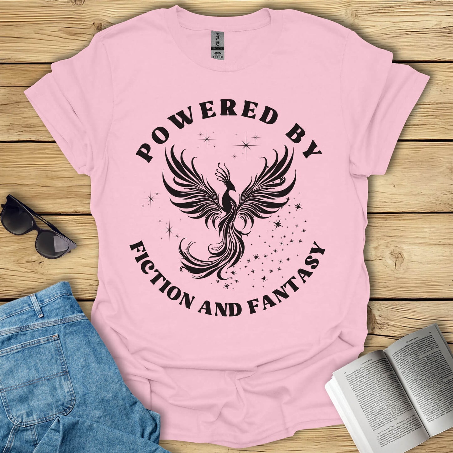Powered By Fiction And Fantasy T-Shirt