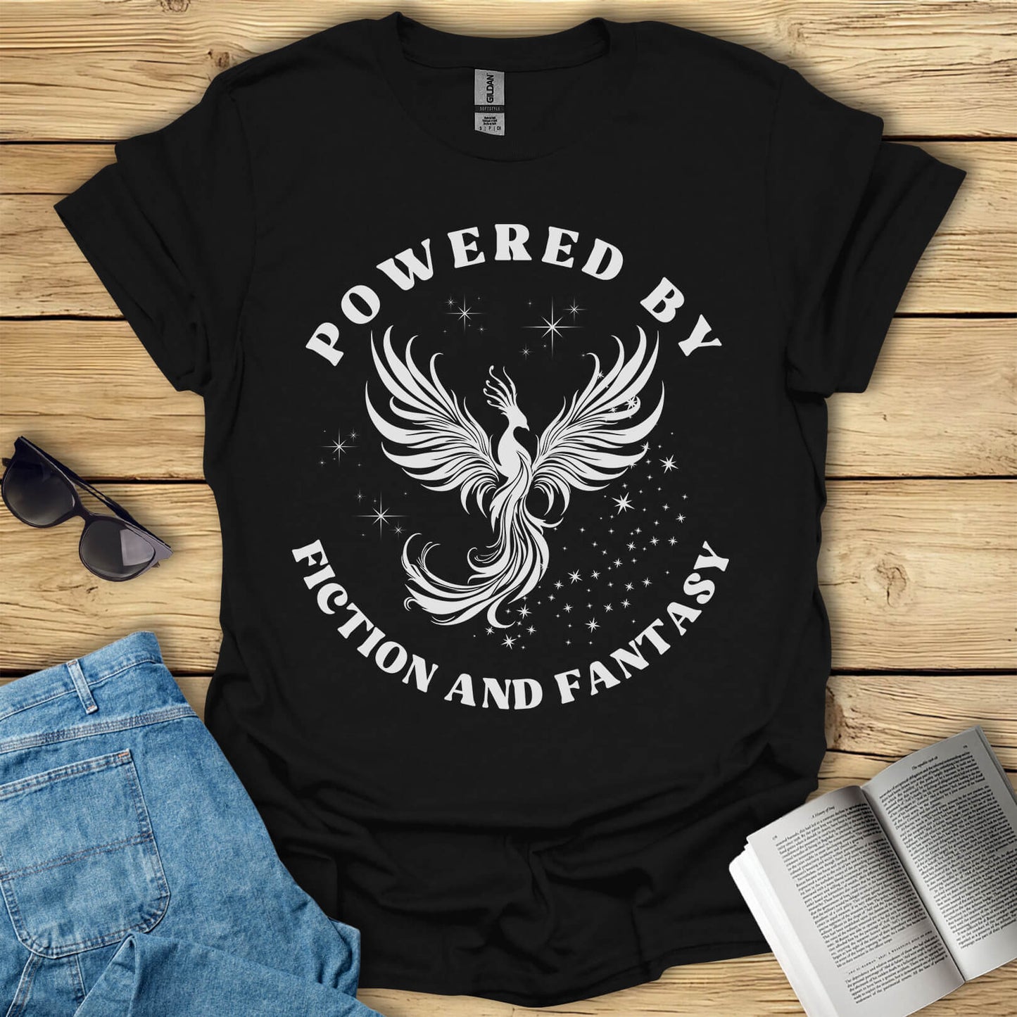 Powered By Fiction And Fantasy T-Shirt