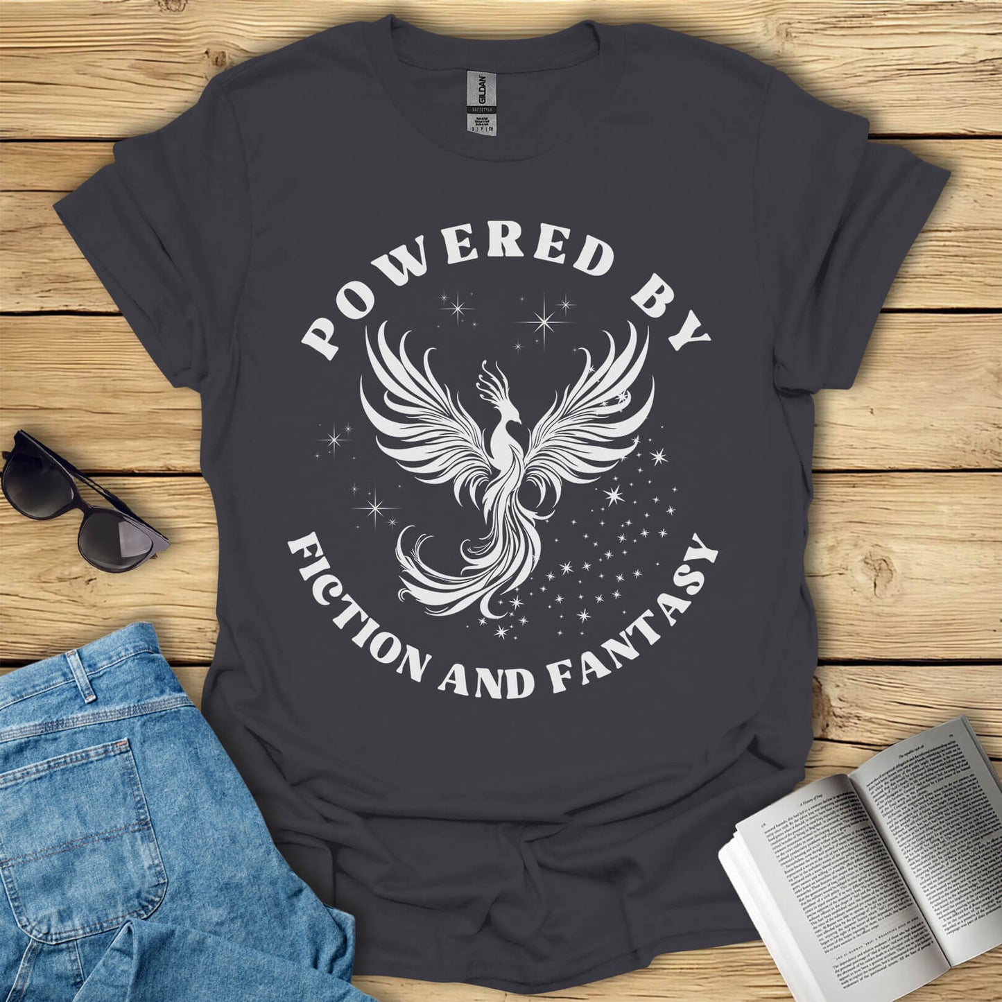 Powered By Fiction And Fantasy T-Shirt