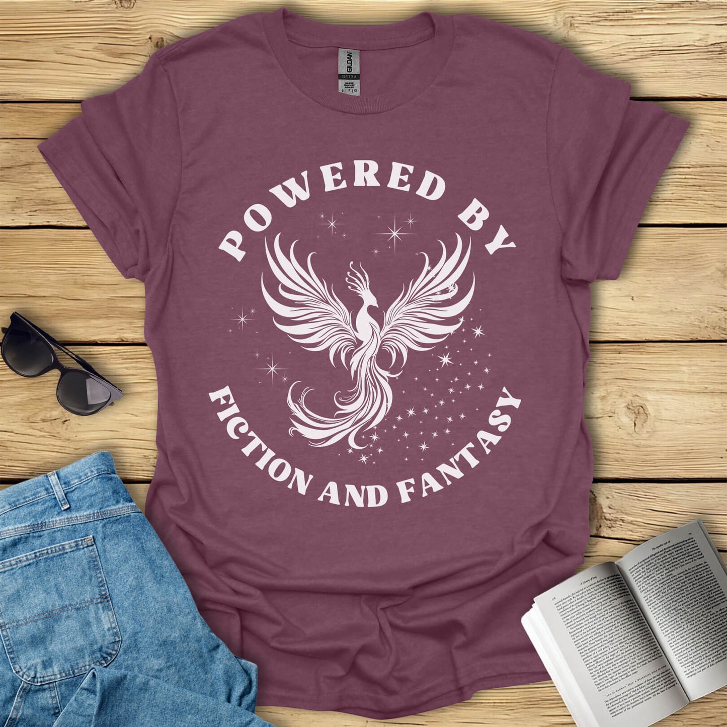 Powered By Fiction And Fantasy T-Shirt