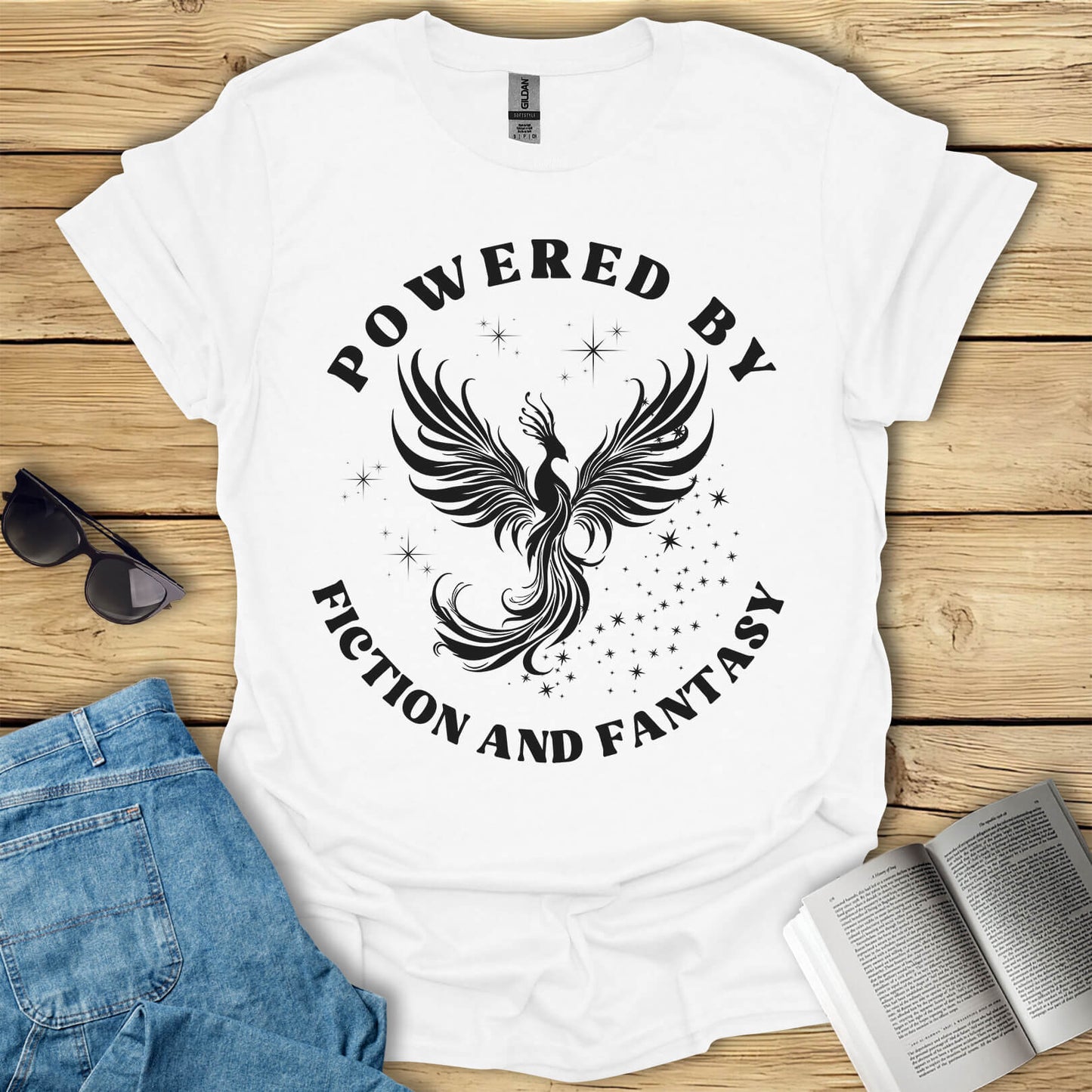 Powered By Fiction And Fantasy T-Shirt