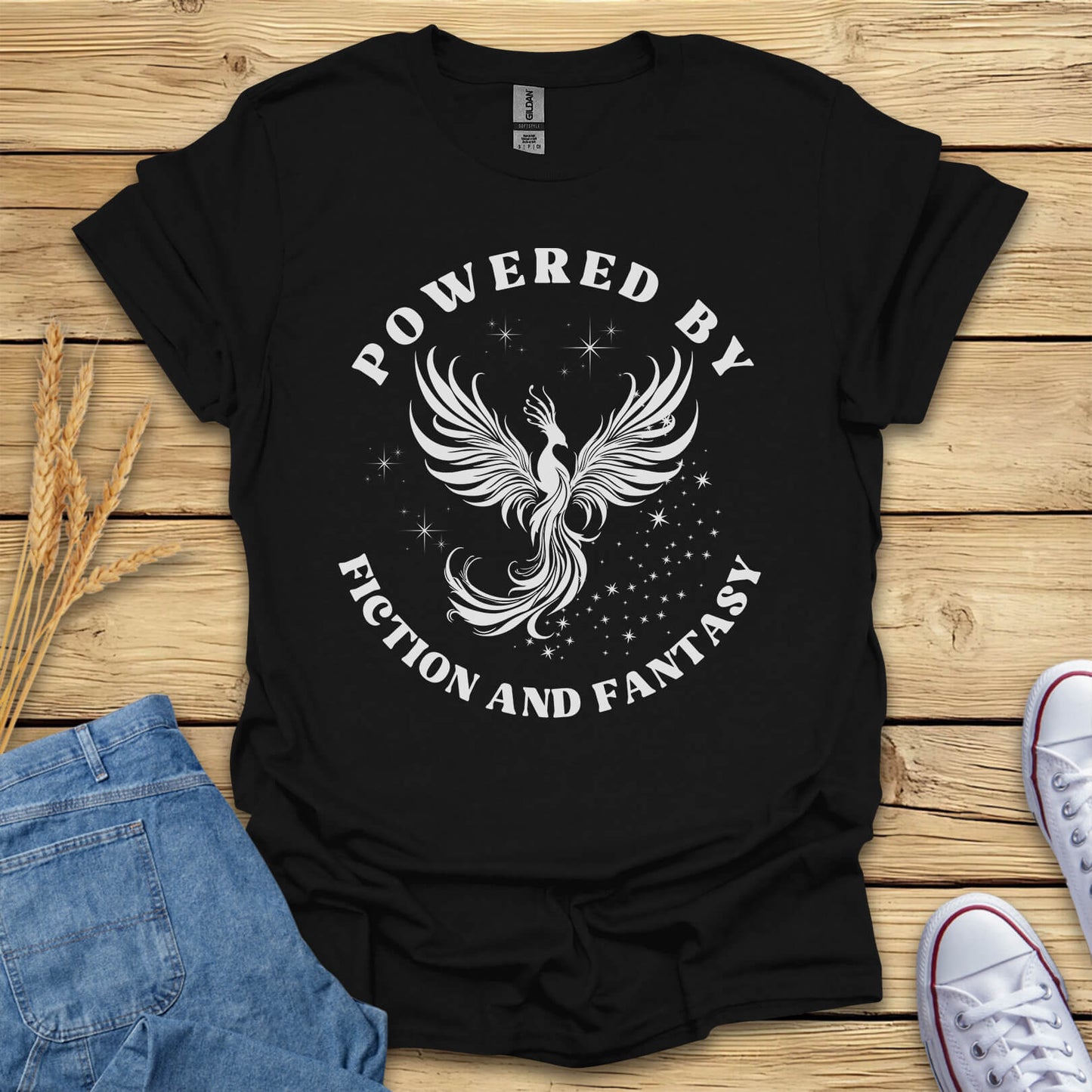 Powered By Fiction And Fantasy T-Shirt