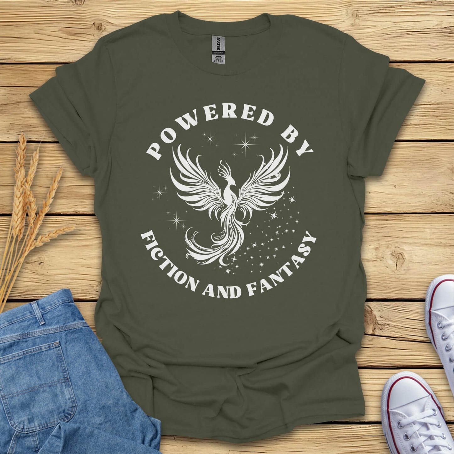 Powered By Fiction And Fantasy T-Shirt