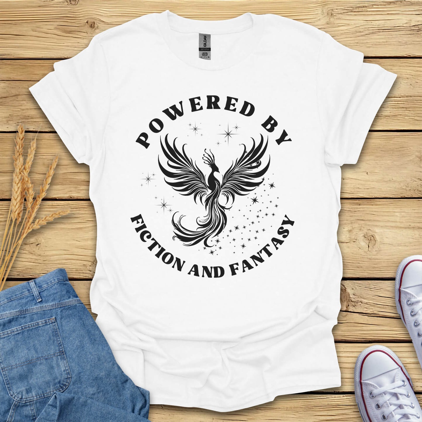 Powered By Fiction And Fantasy T-Shirt