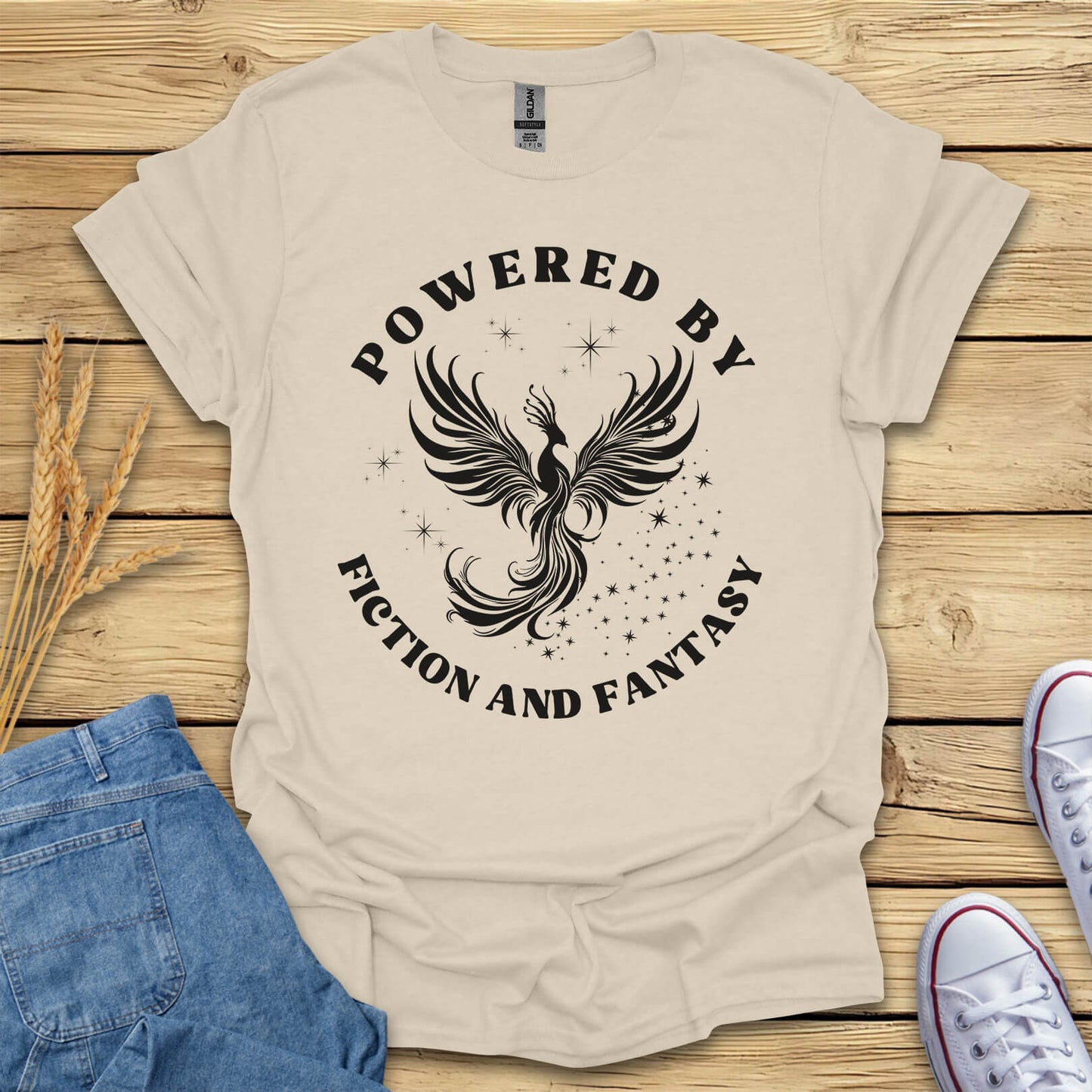 Powered By Fiction And Fantasy T-Shirt