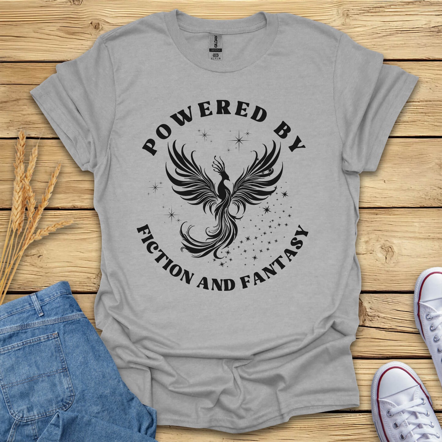 Powered By Fiction And Fantasy T-Shirt