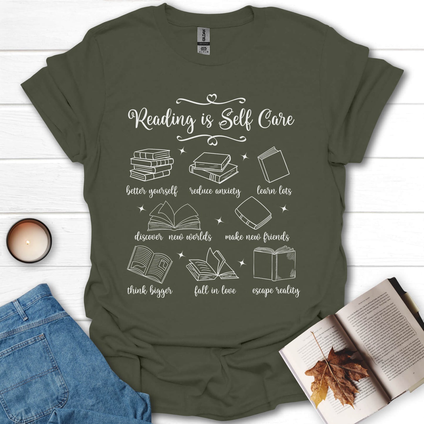 Reading is Self Care Book Lovers T-Shirt