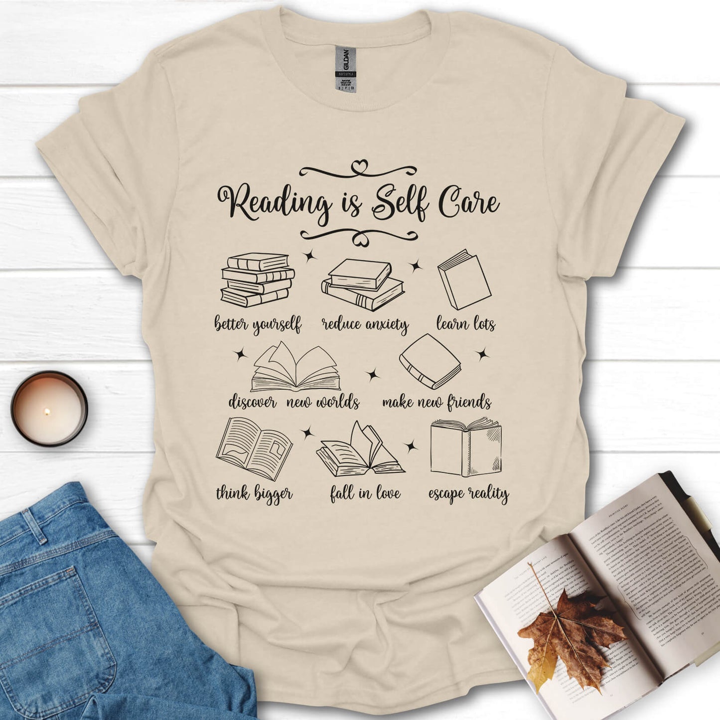 Reading is Self Care Book Lovers T-Shirt