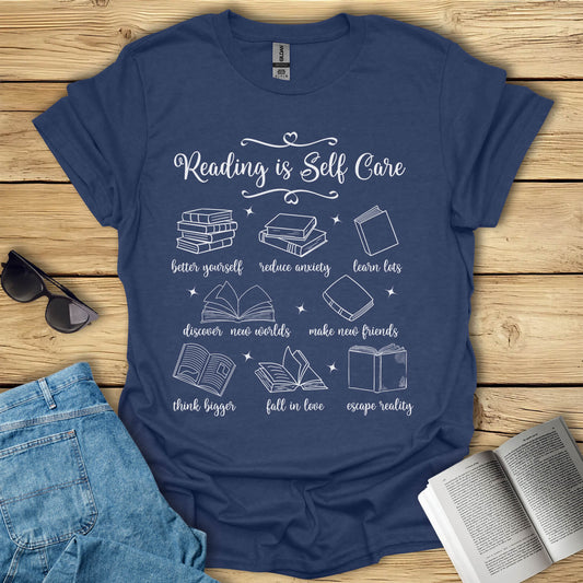 Reading is Self Care Book Lovers T-Shirt