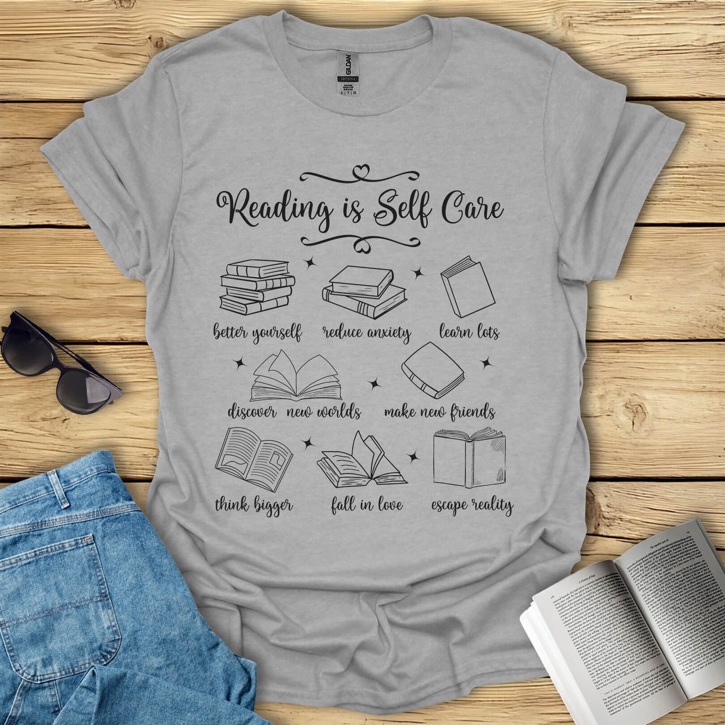 Reading is Self Care Book Lovers T-Shirt