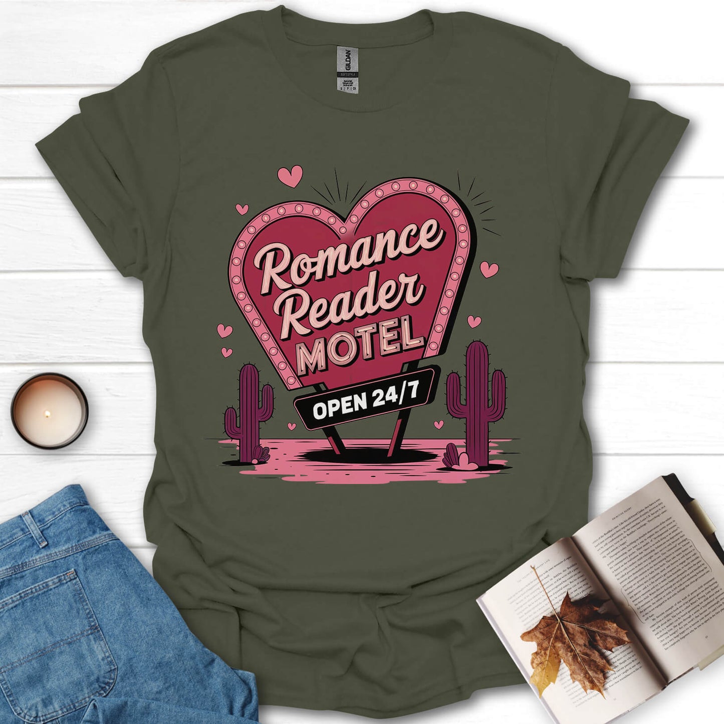 Romance Reader Motel Book Lover T-Shirt
