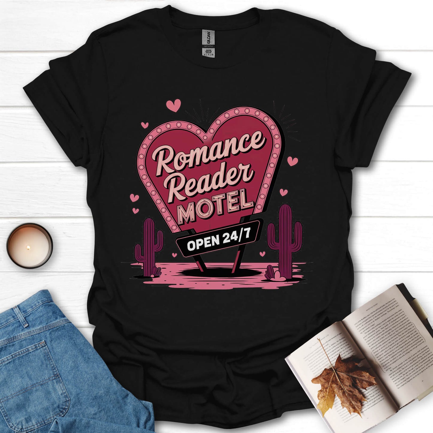 Romance Reader Motel Book Lover T-Shirt