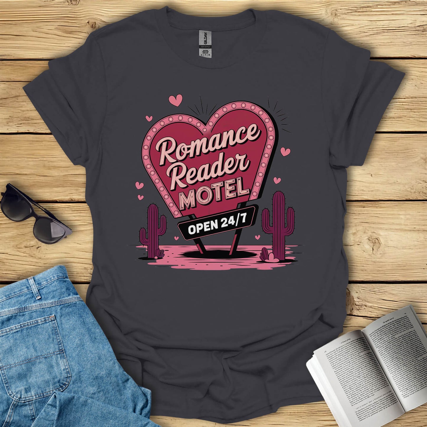Romance Reader Motel Book Lover T-Shirt