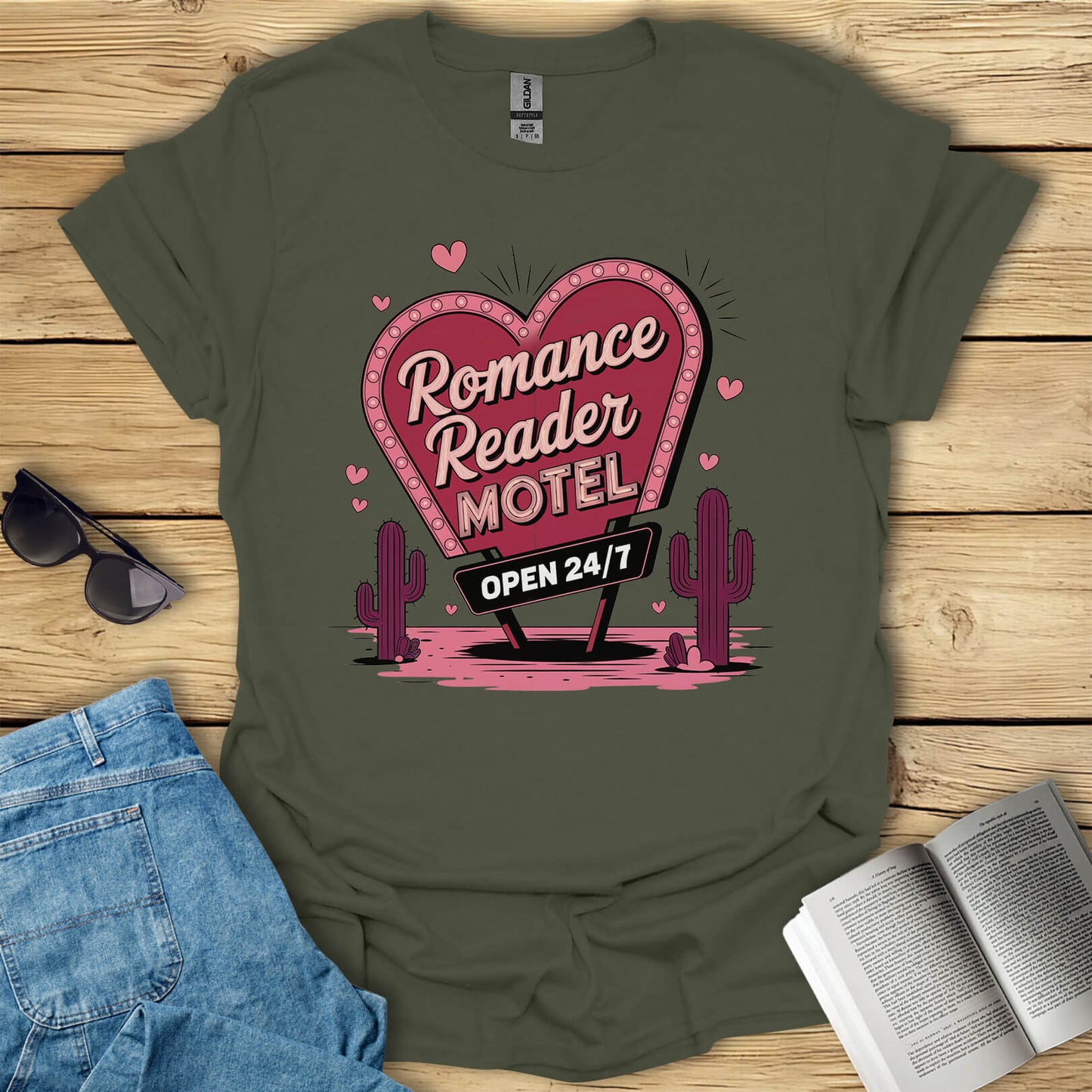 Romance Reader Motel Book Lover T-Shirt