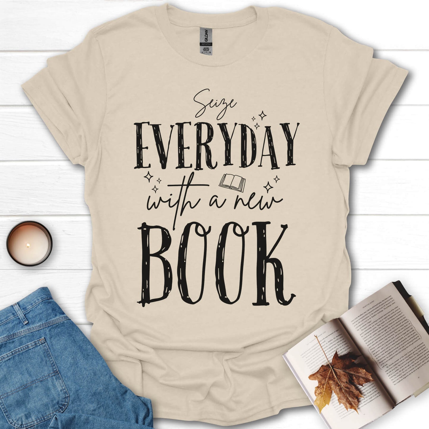 Seize Everyday With A New Book T-Shirt
