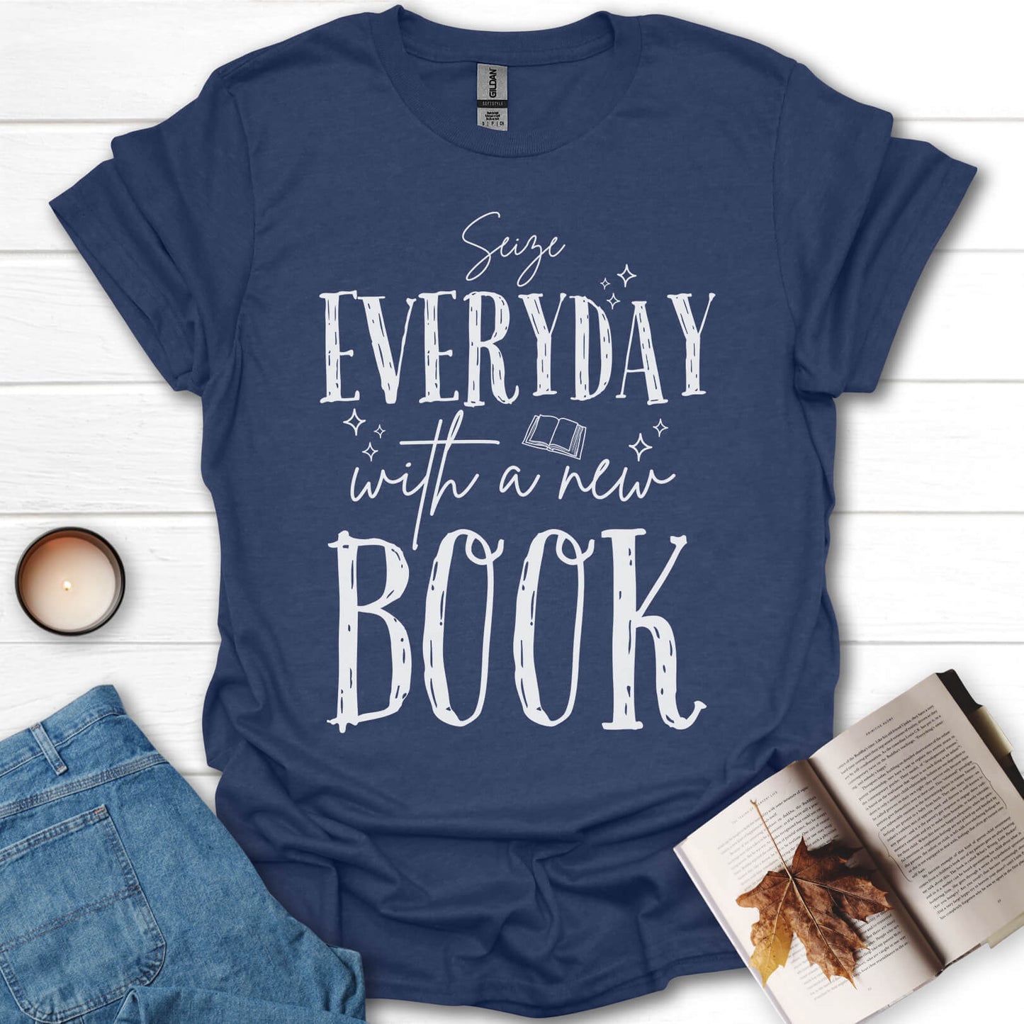 Seize Everyday With A New Book T-Shirt