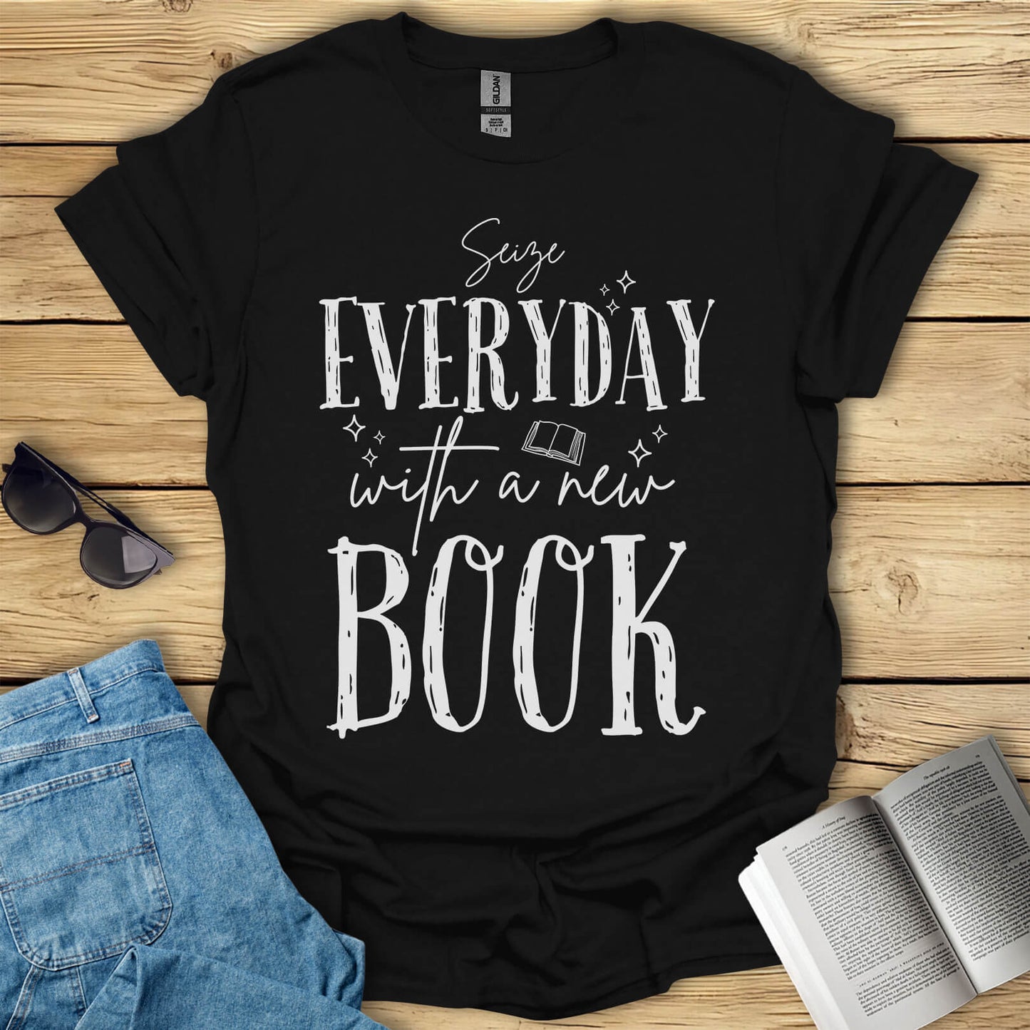 Seize Everyday With A New Book T-Shirt