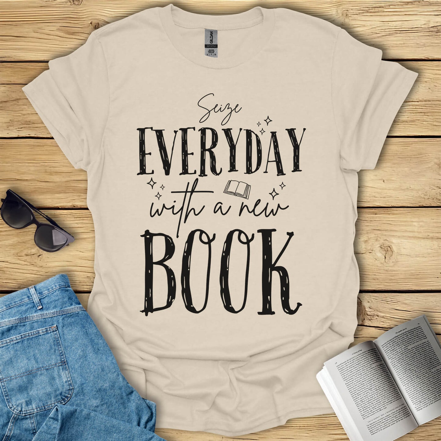 Seize Everyday With A New Book T-Shirt