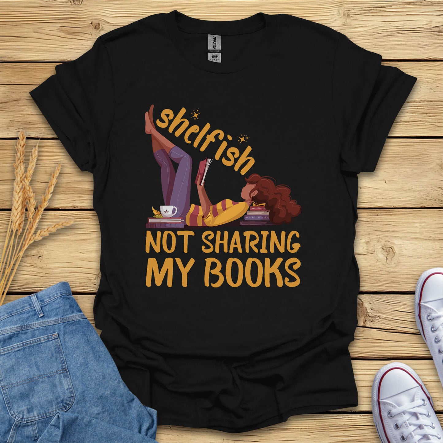 Shelfish Funny Book Lover T-Shirt