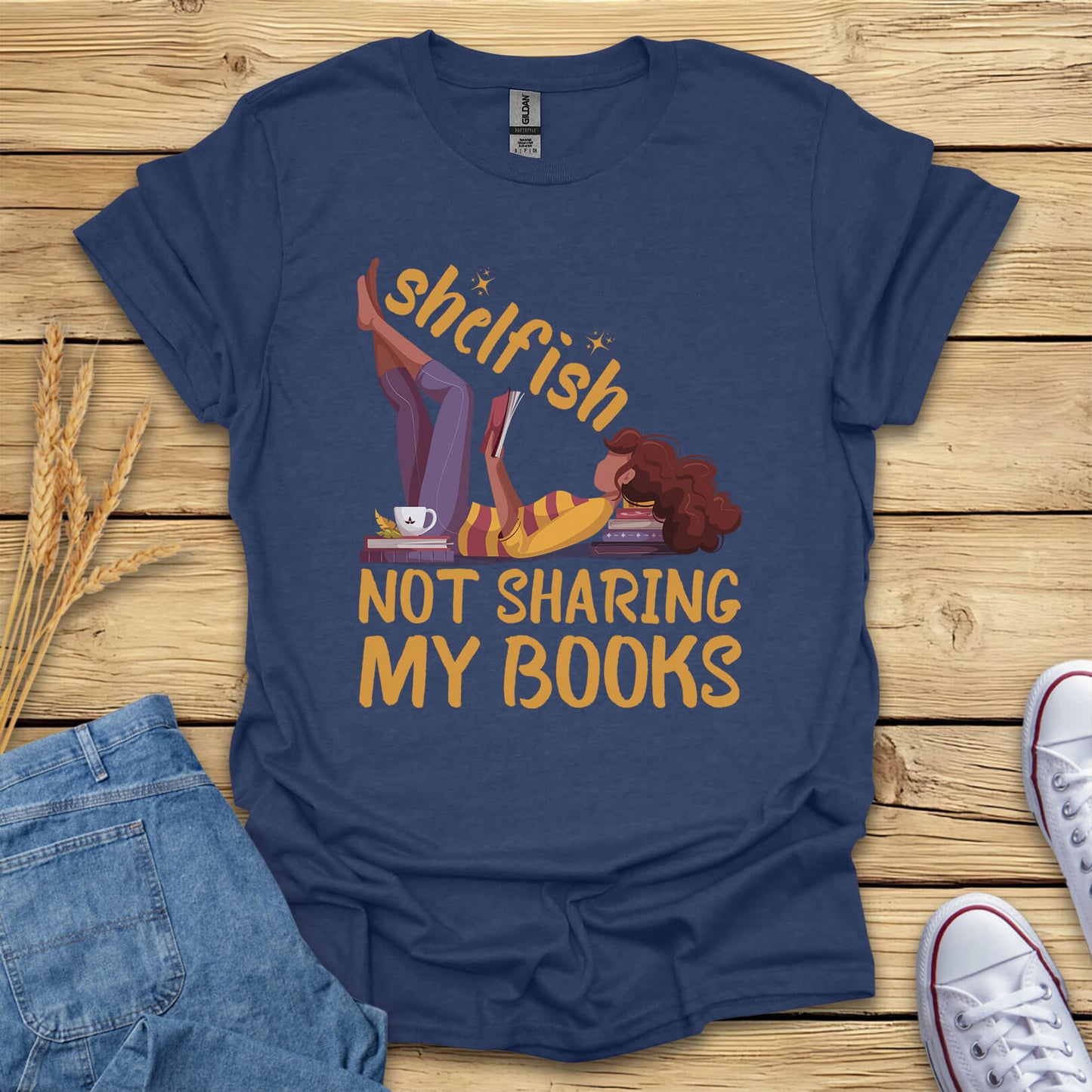 Shelfish Funny Book Lover T-Shirt