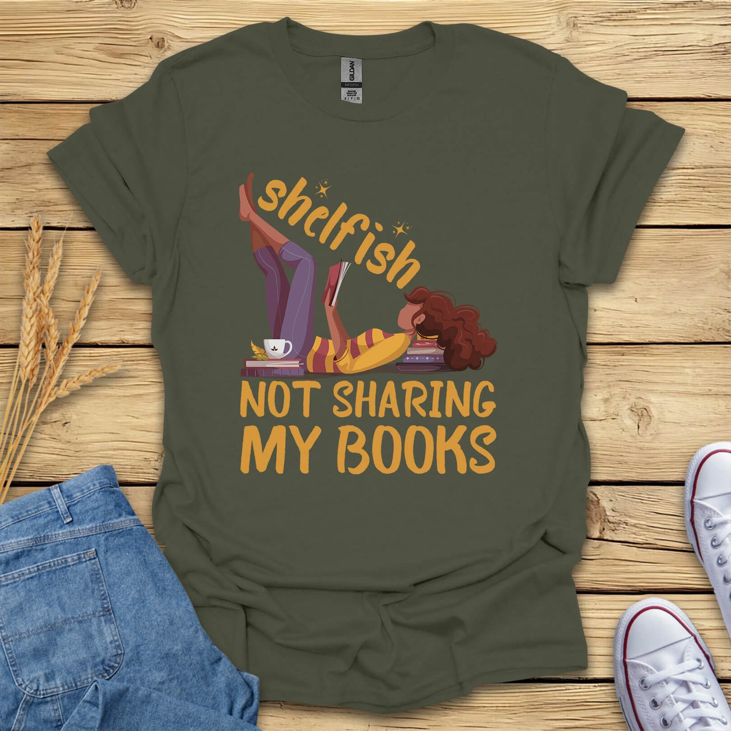 Shelfish Funny Book Lover T-Shirt