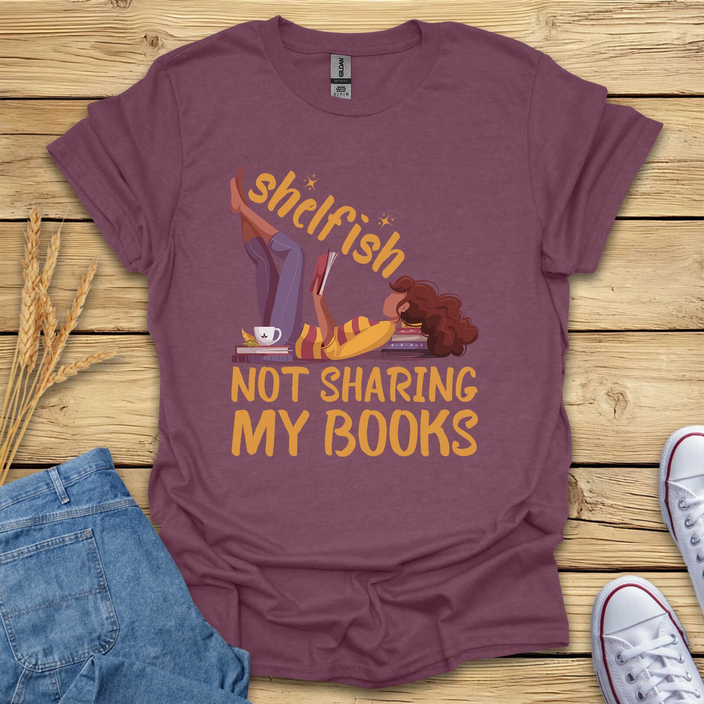 Shelfish Funny Book Lover T-Shirt