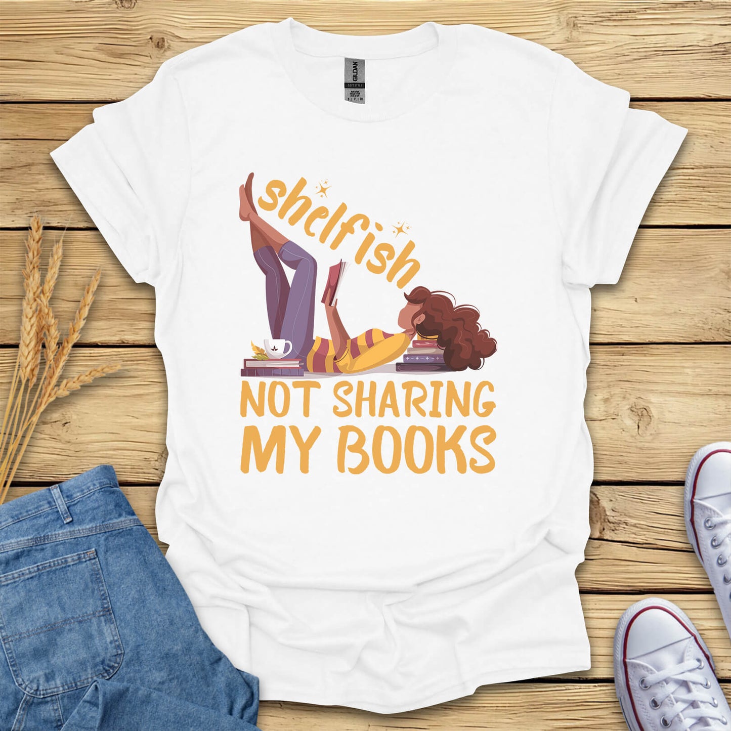 Shelfish Funny Book Lover T-Shirt