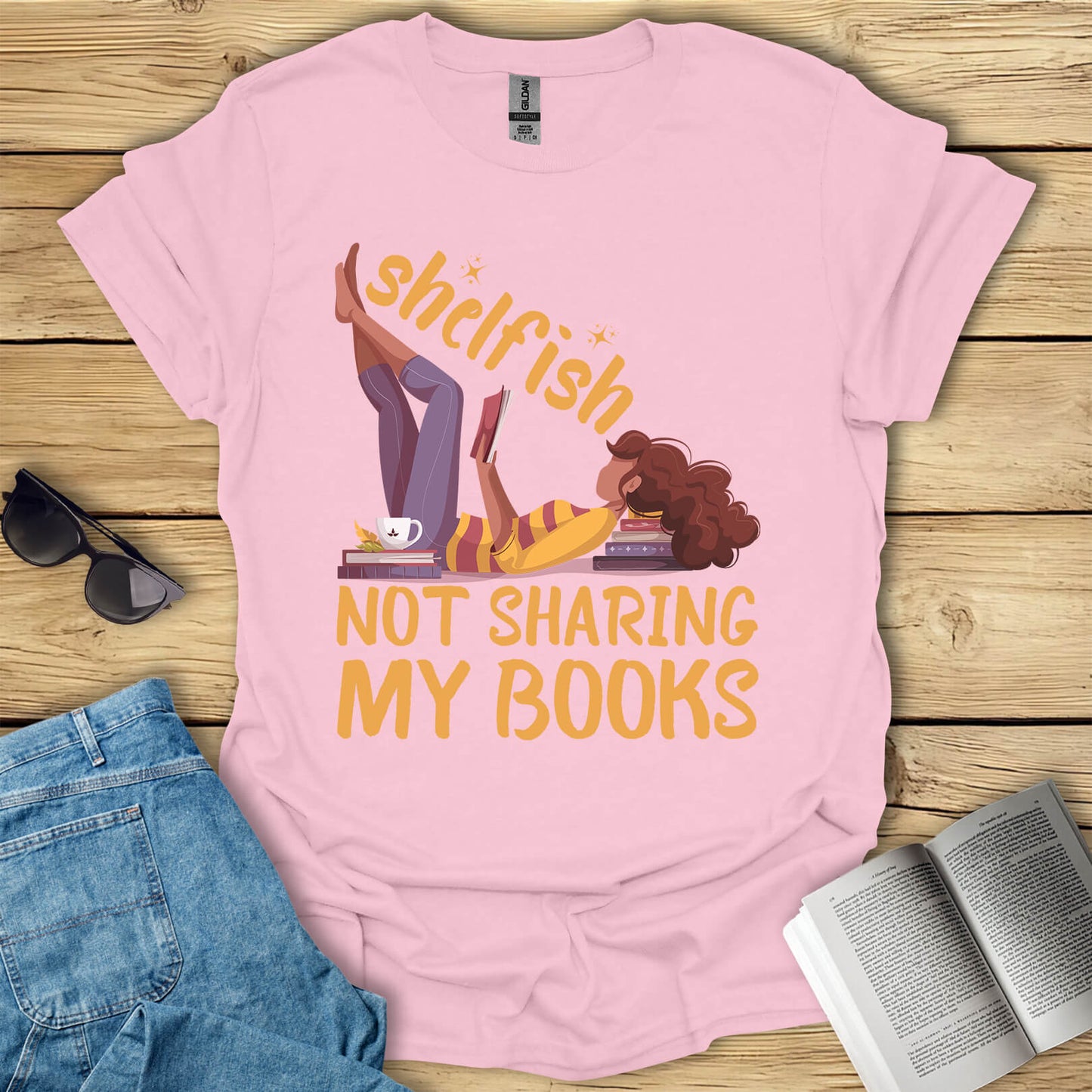 Shelfish Funny Book Lover T-Shirt