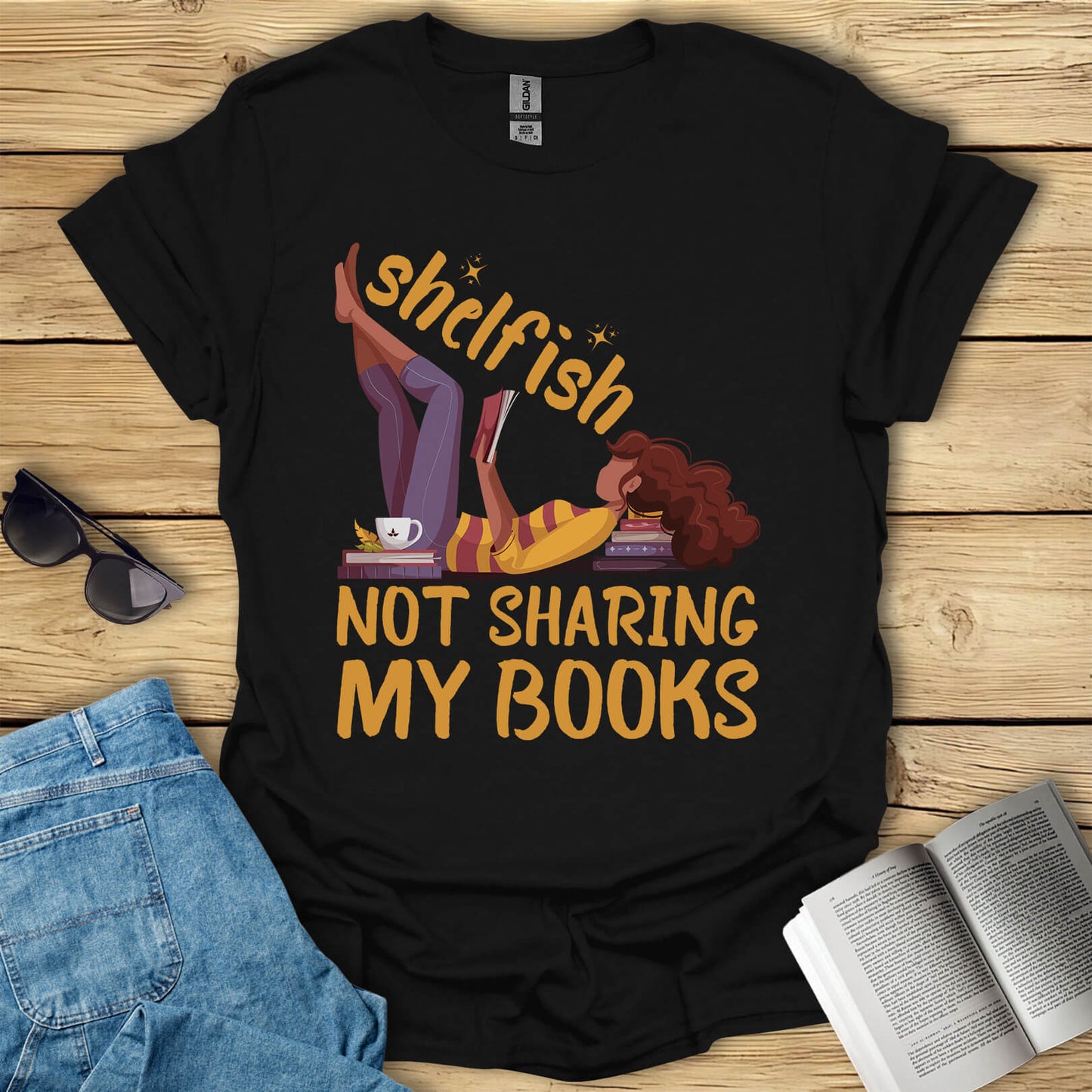 Shelfish Funny Book Lover T-Shirt