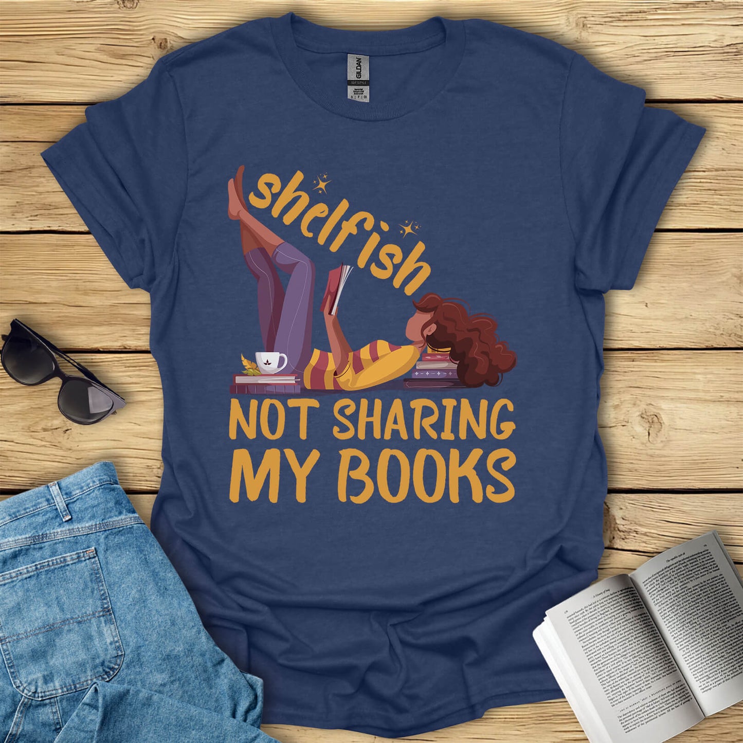 Shelfish Funny Book Lover T-Shirt