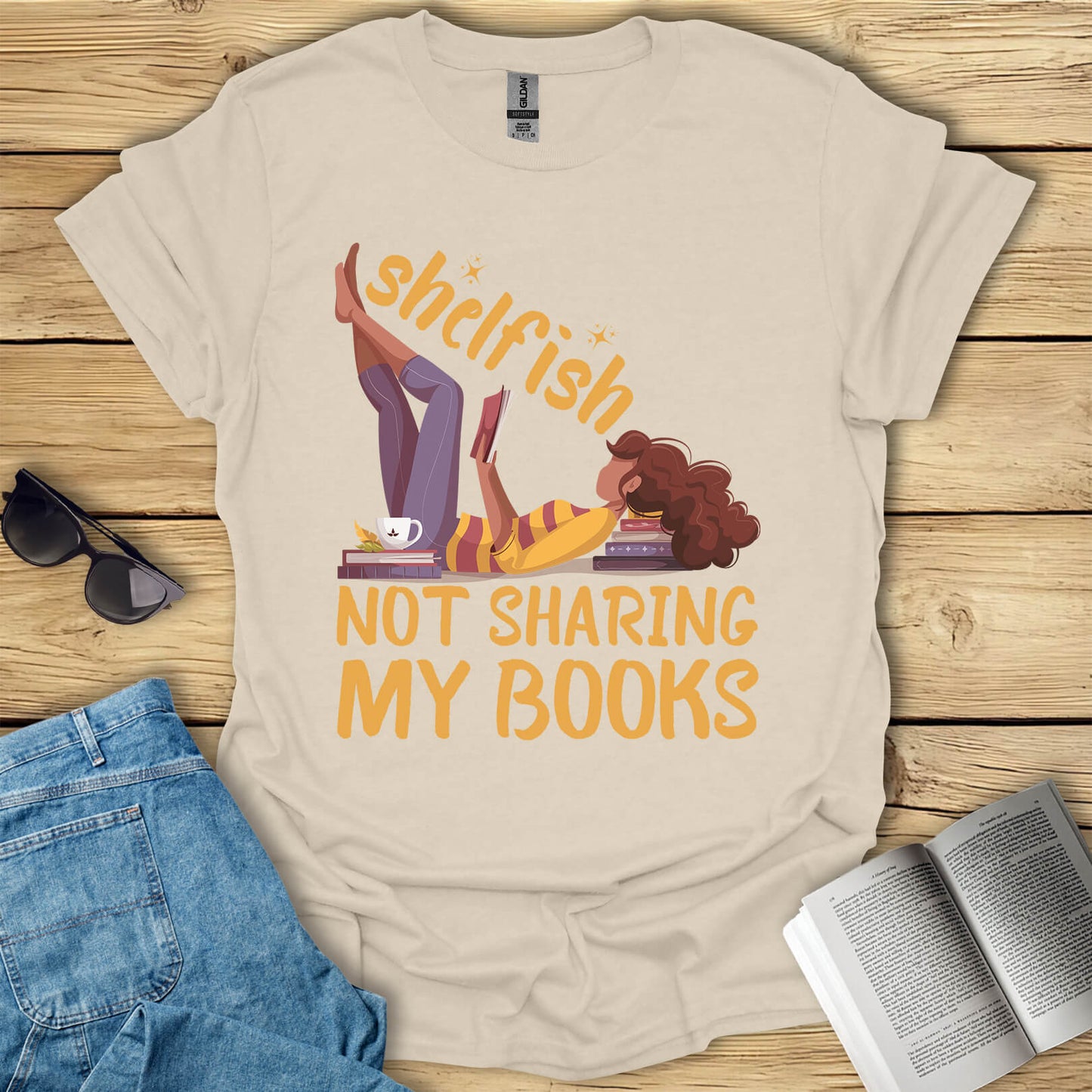 Shelfish Funny Book Lover T-Shirt