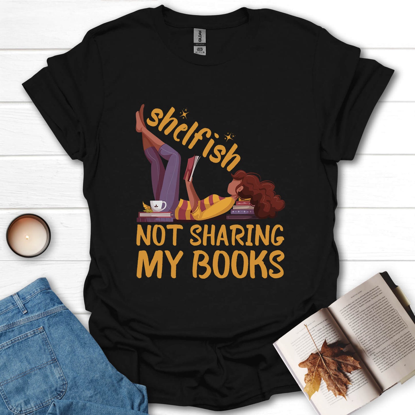 Shelfish Funny Book Lover T-Shirt