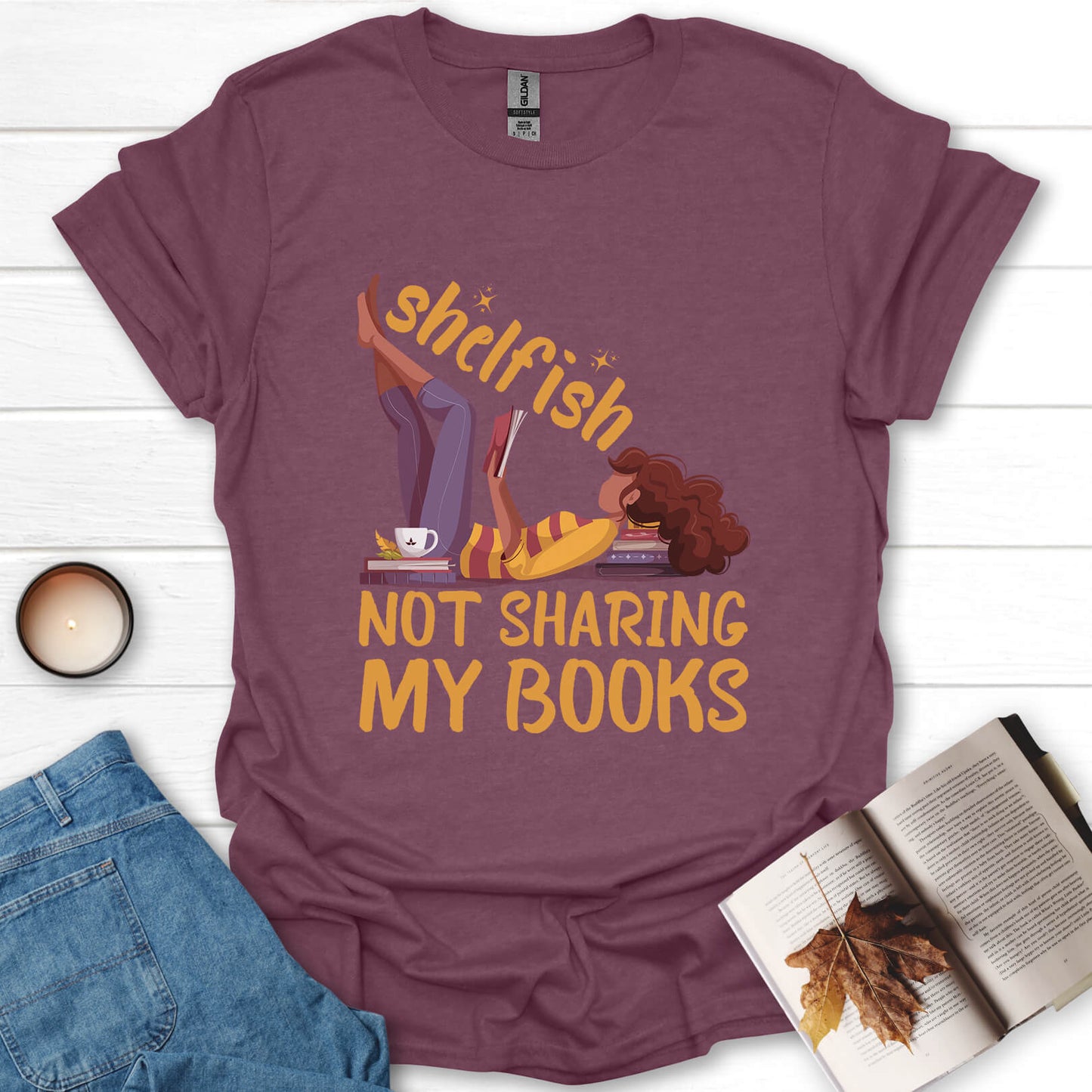 Shelfish Funny Book Lover T-Shirt