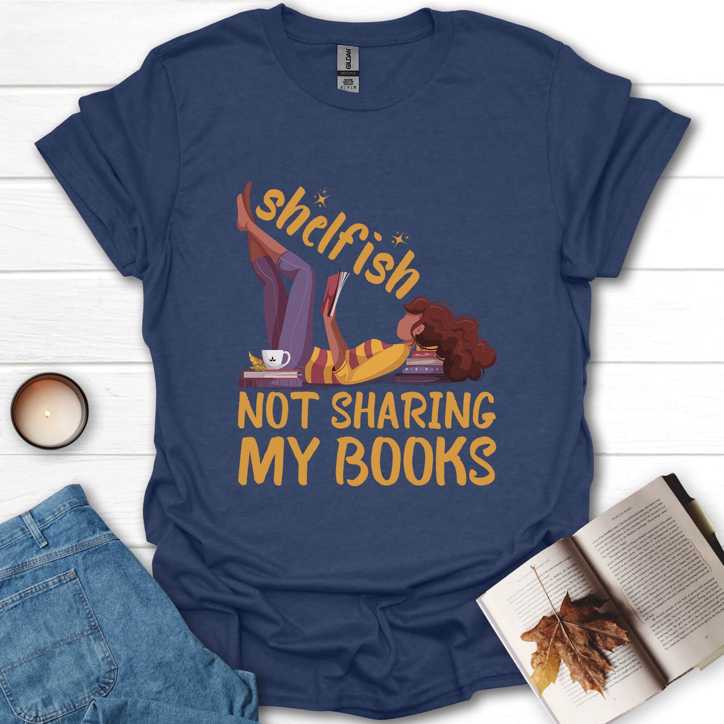 Shelfish Funny Book Lover T-Shirt