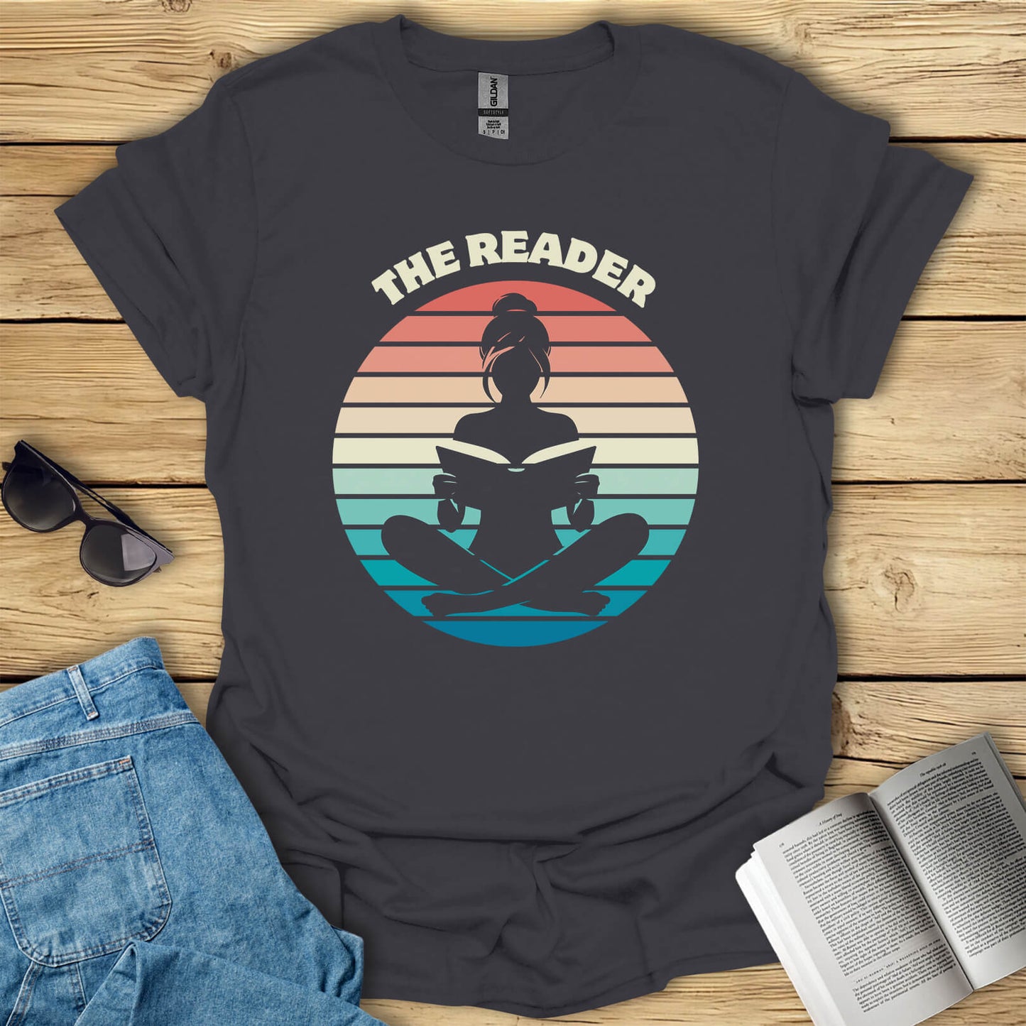 The Reader Yoga Pose Funny T-Shirt