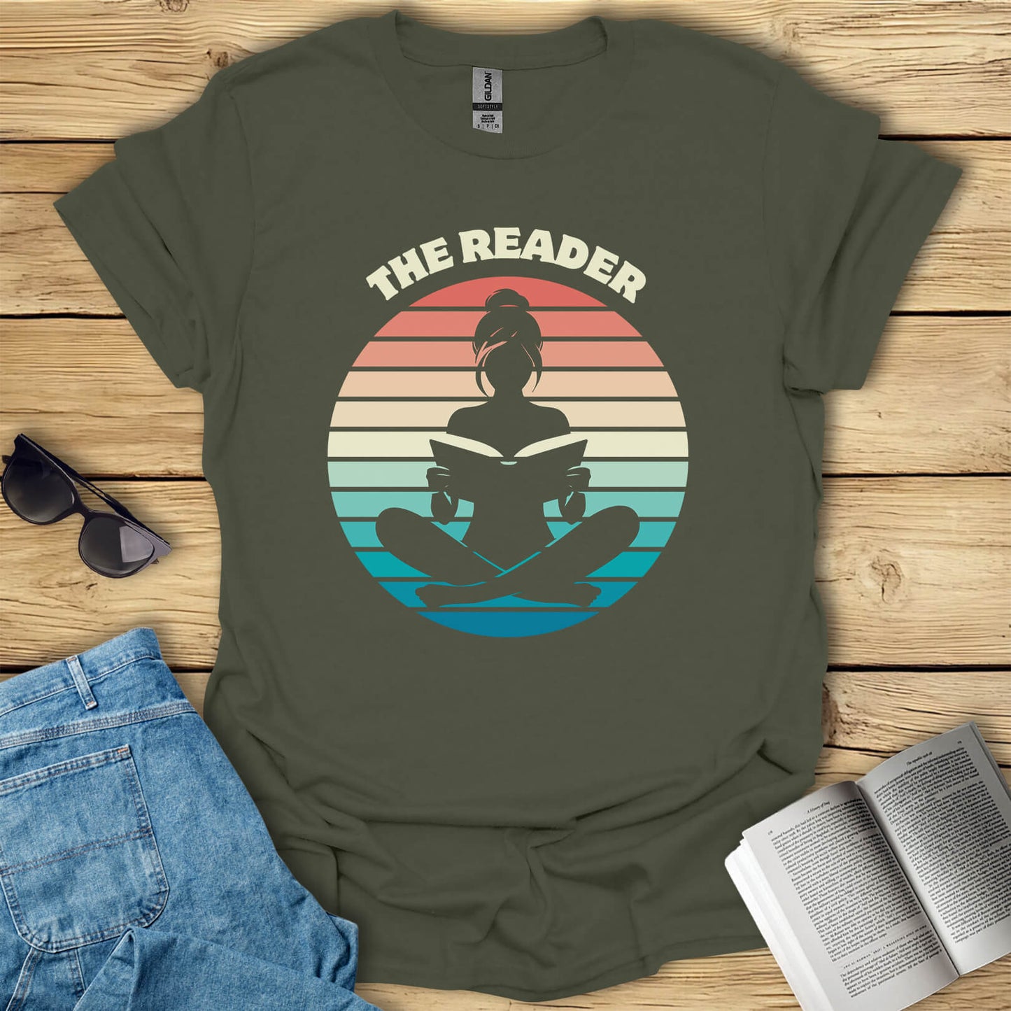The Reader Yoga Pose Funny T-Shirt