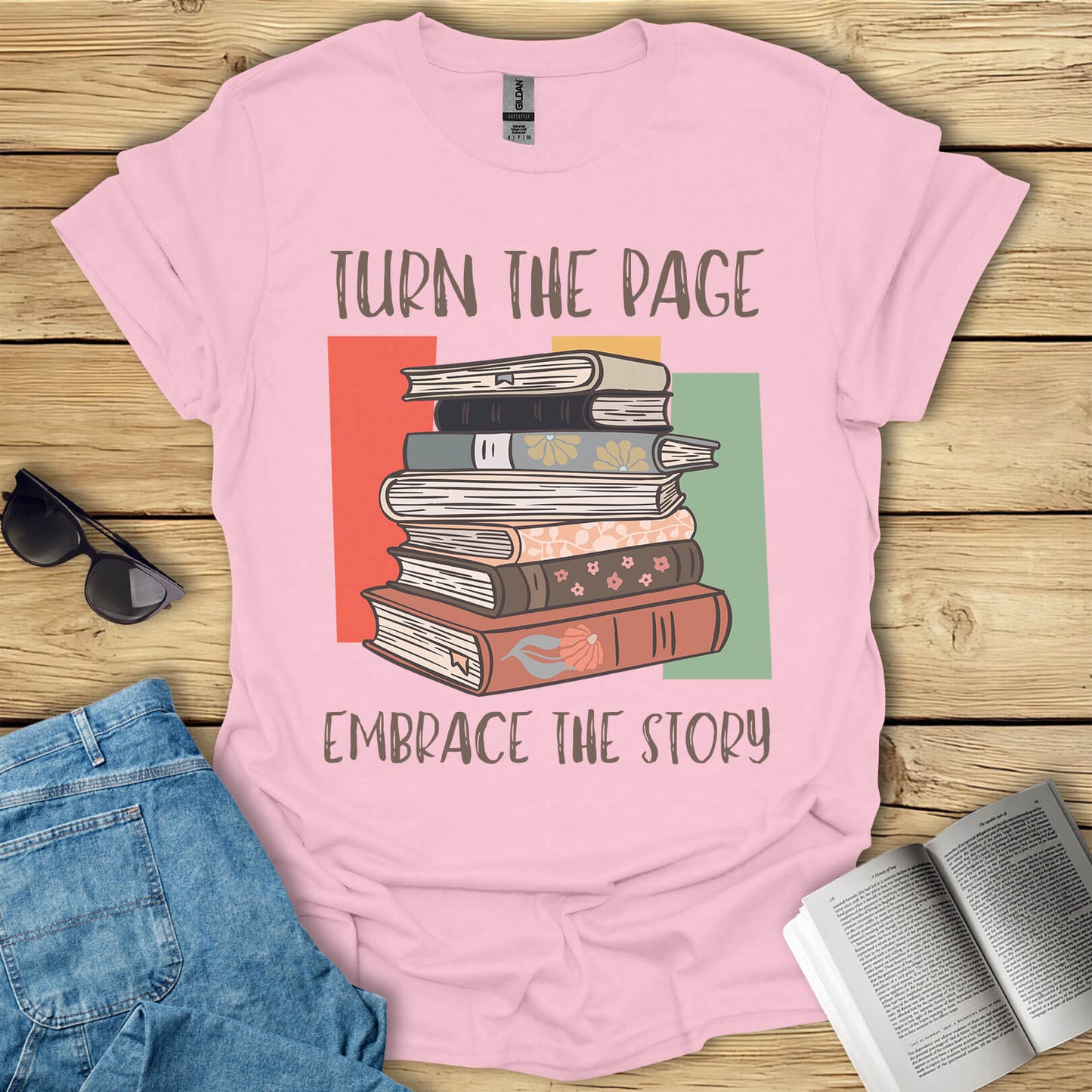 Turn The Page Embrace The Story T-Shirt