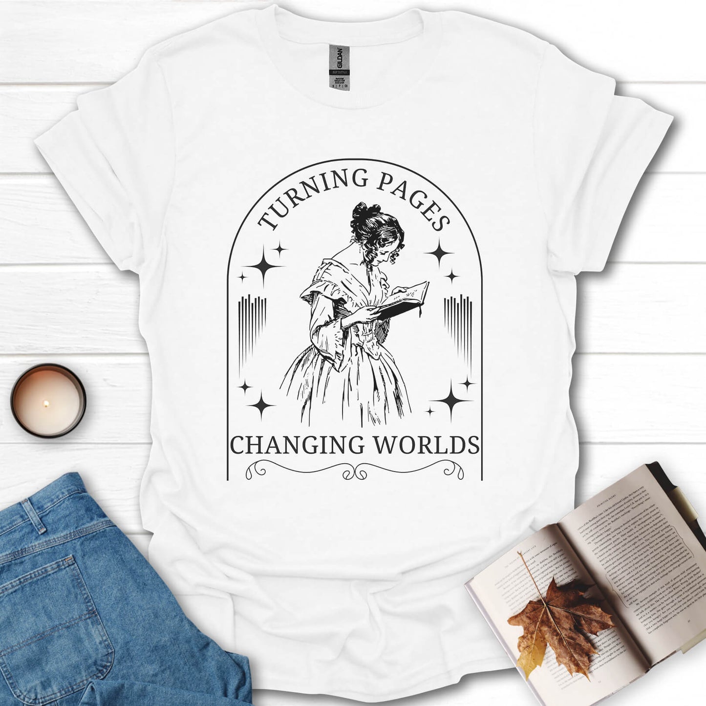 Turning Pages Changing Worlds Book T-Shirt