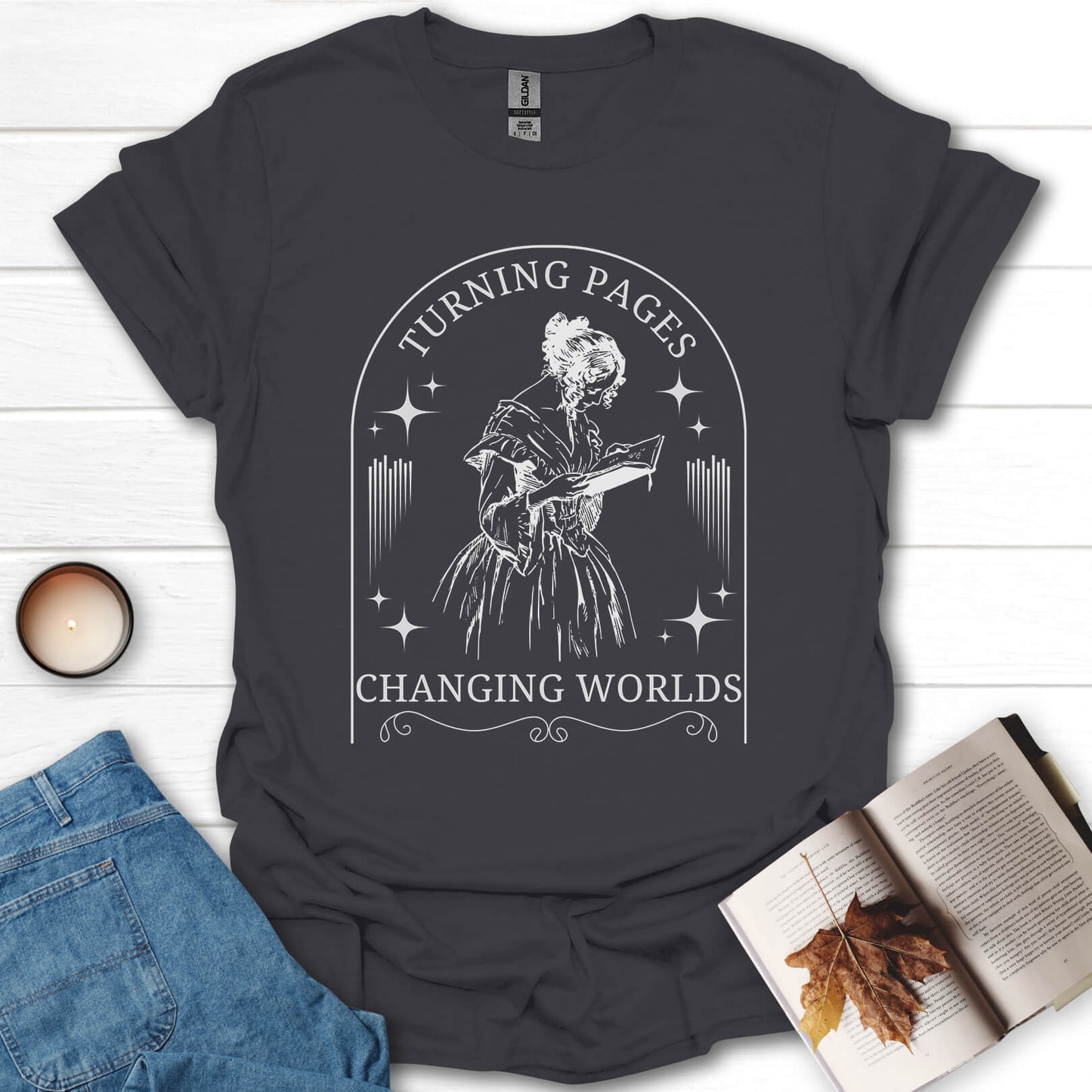 Turning Pages Changing Worlds Book T-Shirt