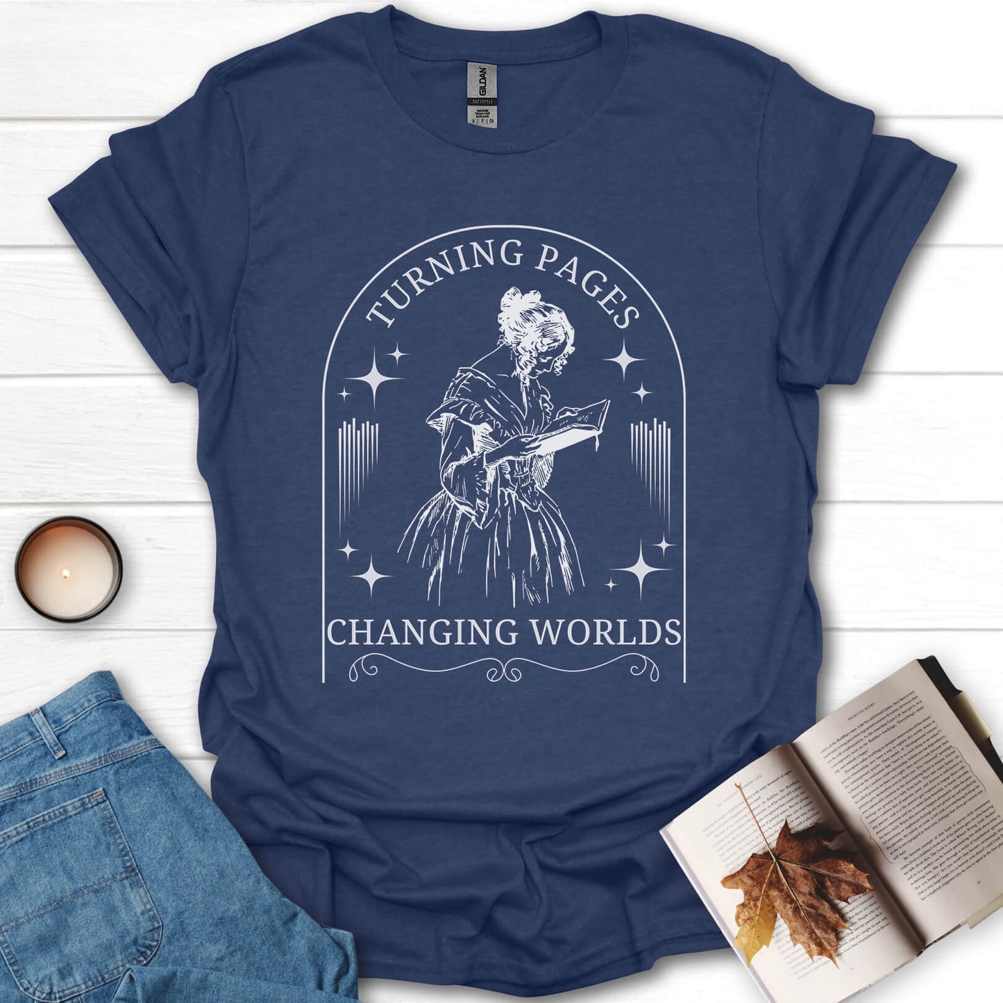Turning Pages Changing Worlds Book T-Shirt