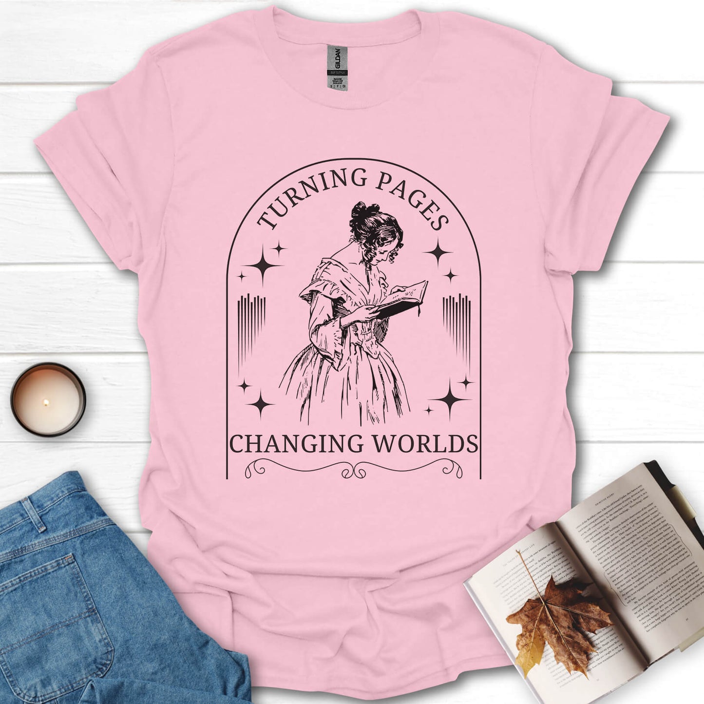 Turning Pages Changing Worlds Book T-Shirt