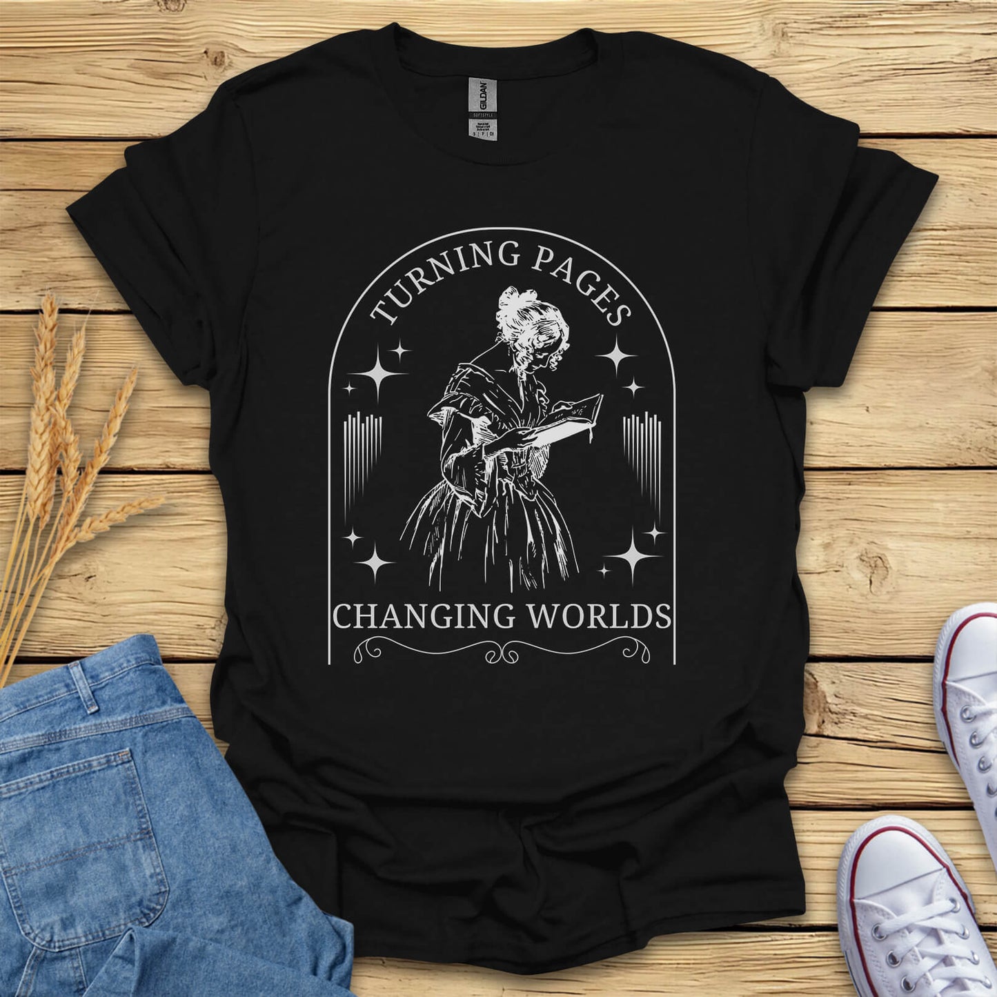 Turning Pages Changing Worlds Book T-Shirt