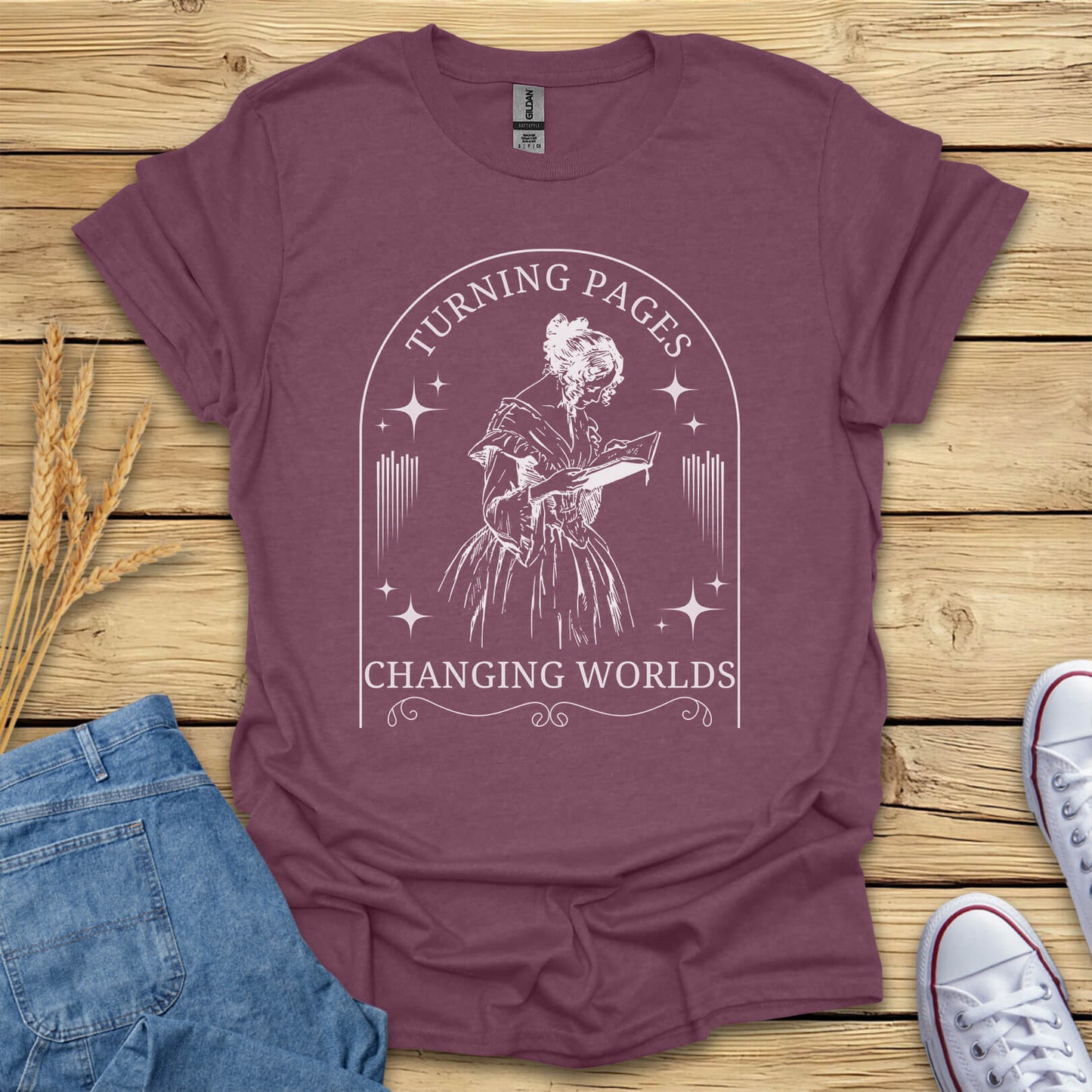 Turning Pages Changing Worlds Book T-Shirt