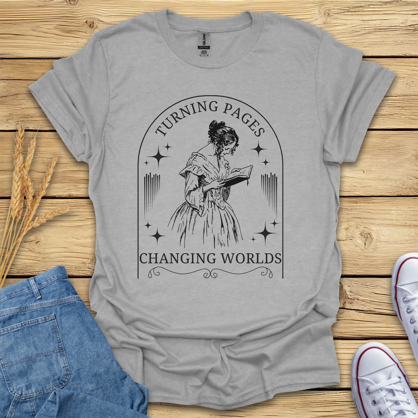 Turning Pages Changing Worlds Book T-Shirt